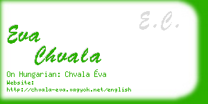 eva chvala business card